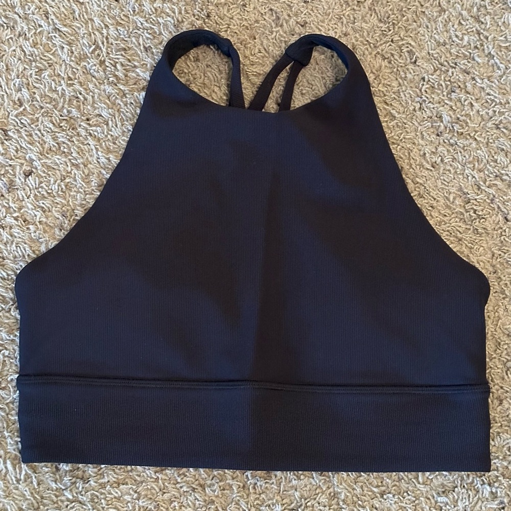 Lululemon Athletica Black High-Neck Sports Bra